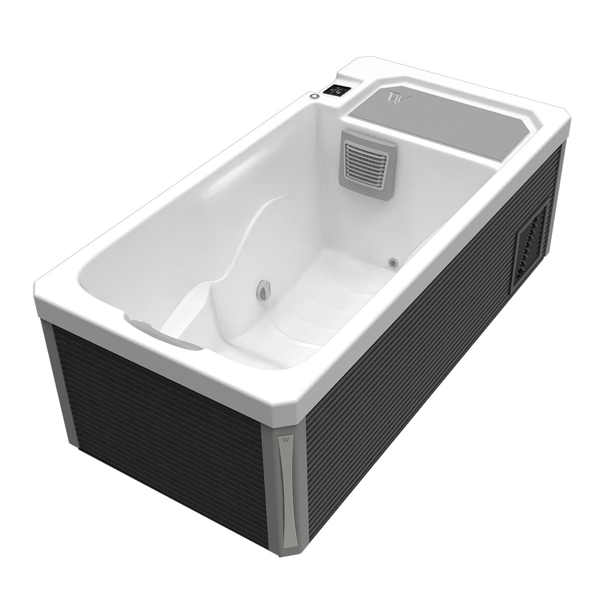 Iceland cold plunge tub sidevew